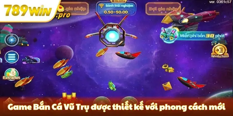Game Bắn Cá Vũ Trụ được thiết kế với phong cách mới