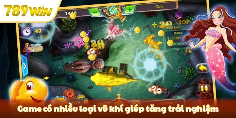 Game có nhiều loại vũ khí giúp tăng trải nghiệm